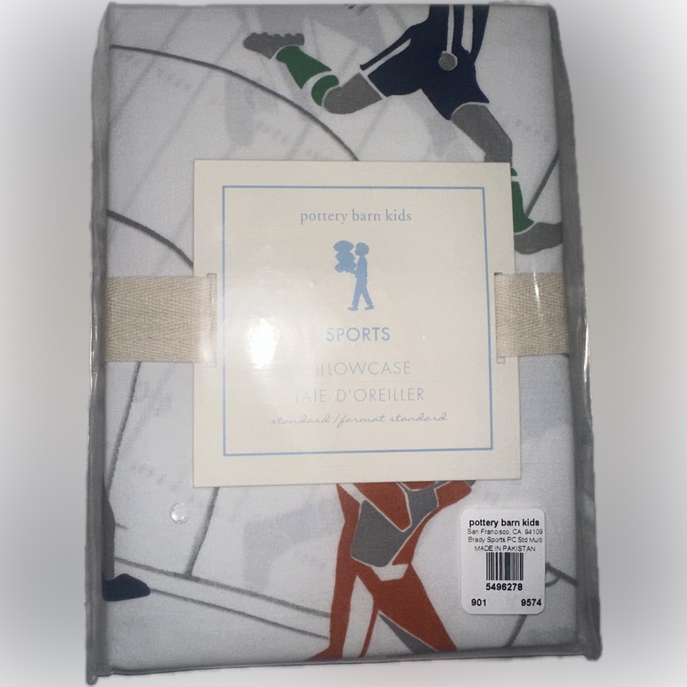 Pottery Barn Kids Sports Theme Pillowcase set of 2